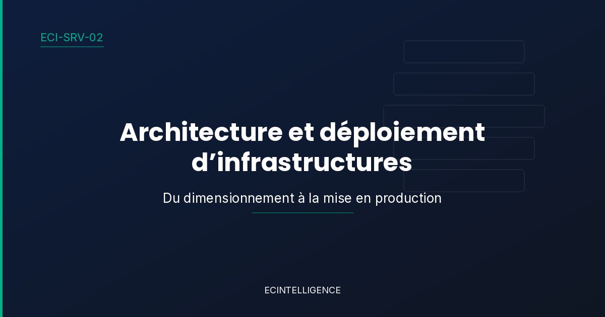 Infrastructure architecture and deployment