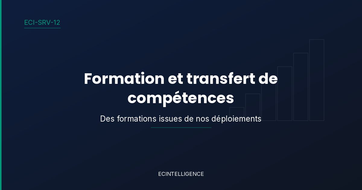 Formation et transfert de compétences