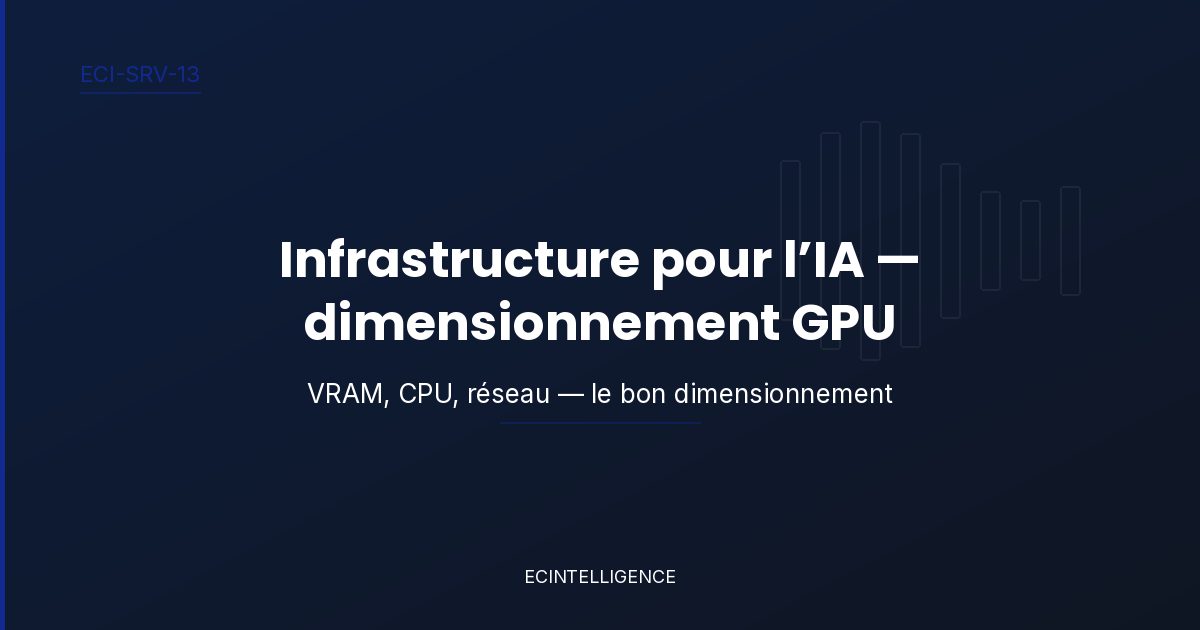 Infrastructure pour l’IA — dimensionnement GPU